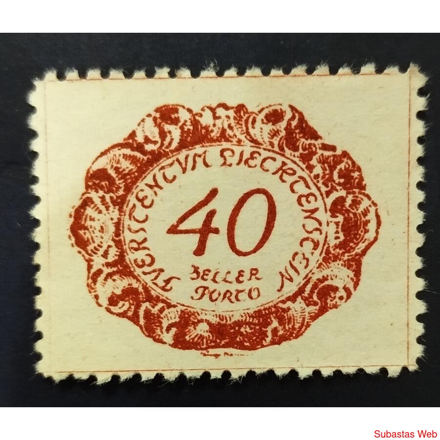 LIECHTENSTEIN AÑO 1920, SCOTT J7, NSG