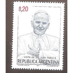 ARGENTINA 1987(1625) VISITA DE JUAN PABLO II  MINT