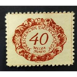 LIECHTENSTEIN AÑO 1920, SCOTT J7, NSG