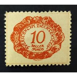 LIECHTENSTEIN AÑO 1920, SCOTT J2, NSG