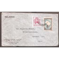 ARGENTINA 1947 SOBRE CIRCULADO NUMERO 93
