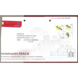 ARGENTINA 2000  SOBRE CIRCULADO NUMERO 189