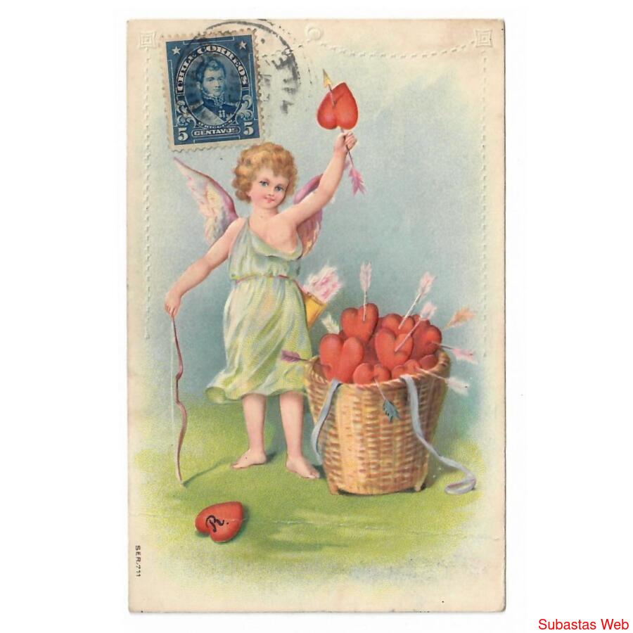CUPIDO RECOLECTANDO CORAZONES