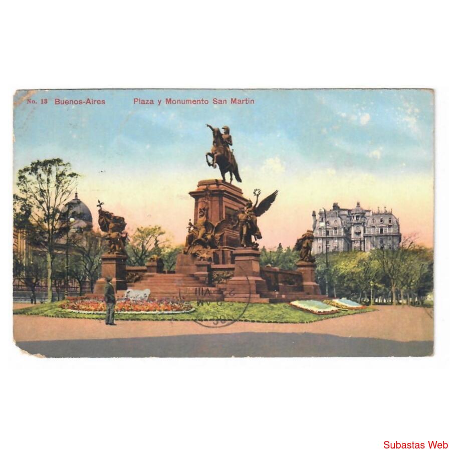 ARGENTINA. Buenos Aires. Plaza y Monumento San Martín. 1915.