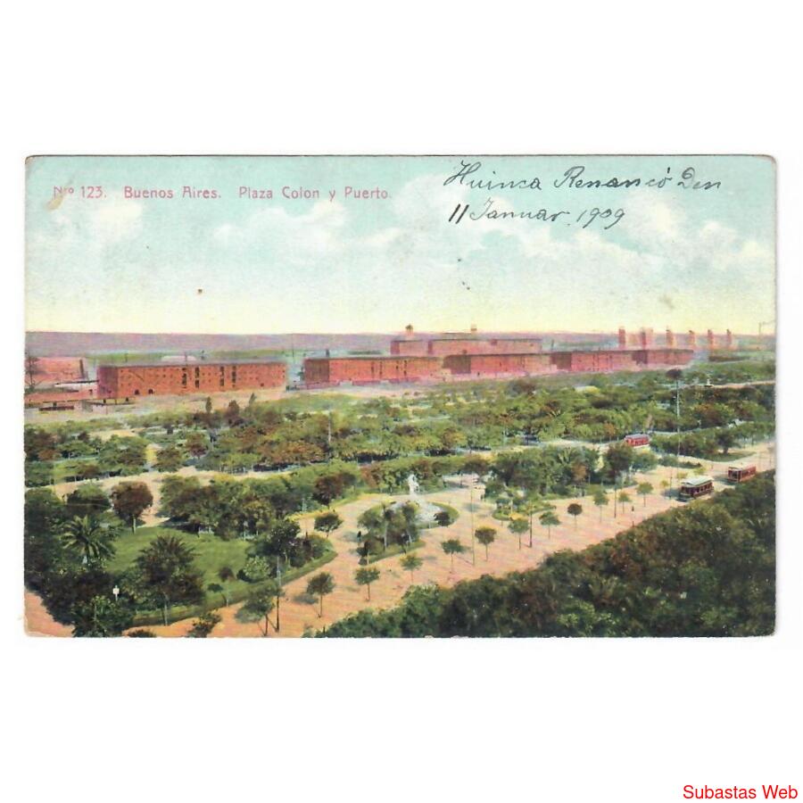 ARGENTINA. Buenos Aires. Plaza Colón y Puerto. 1909.