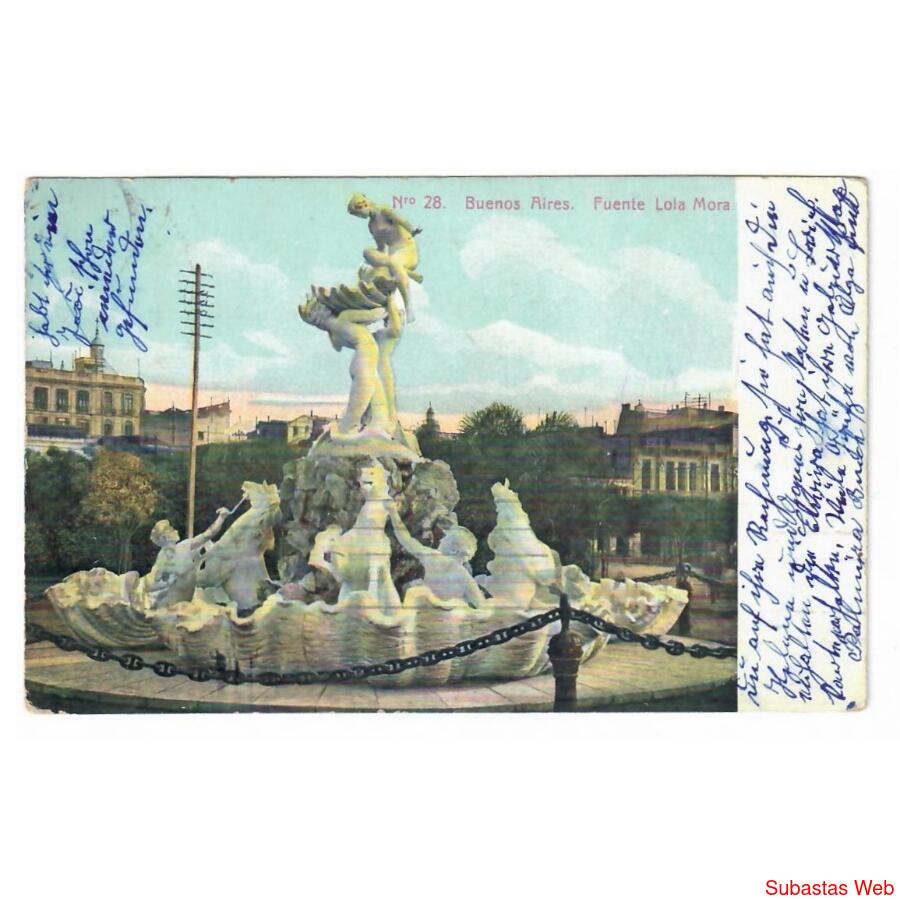 ARGENTINA. Buenos Aires. Fuente Lola Mora. 1909.