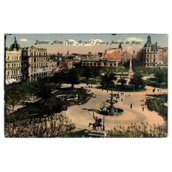 ARGENTINA. Buenos Aires.  Plaza y Avenida de Mayo. 1928.