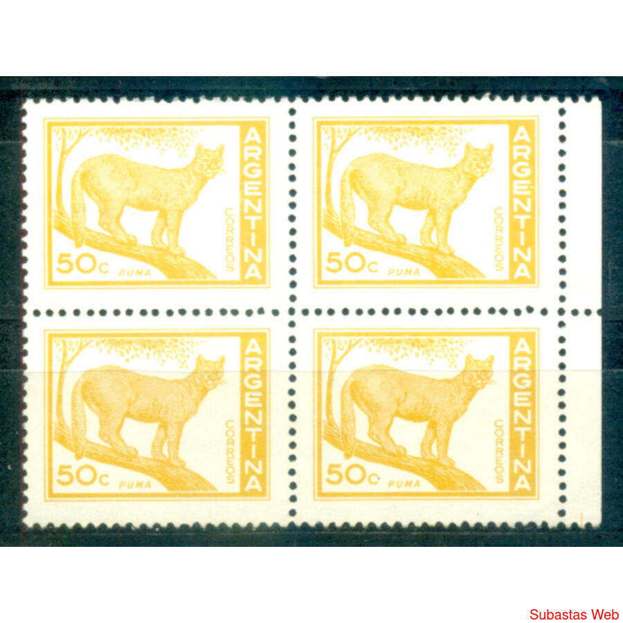 ARGENTINA GJ1471. PUMA CUADRO MINT Fil CASA MONEDA U$ 4.80