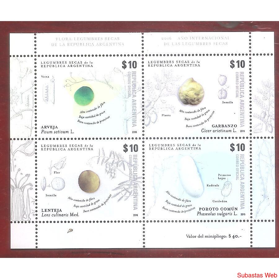 ARGENTINA 2016(BLOCK261)  LEGUMBRES   MINT