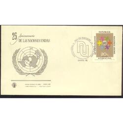 ARGENTINA 1970(875) SOBRE PDE  25 AÑOS DE LAS UN