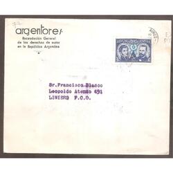 ARGENTINA  1941  SOBRE CIRCULADO NUMERO 77