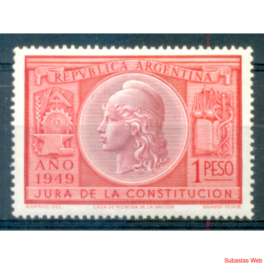 ARGENTINA GJ 973 JURA DE LA CONSTITUCION. EJEMPLAR NUEVO @@@