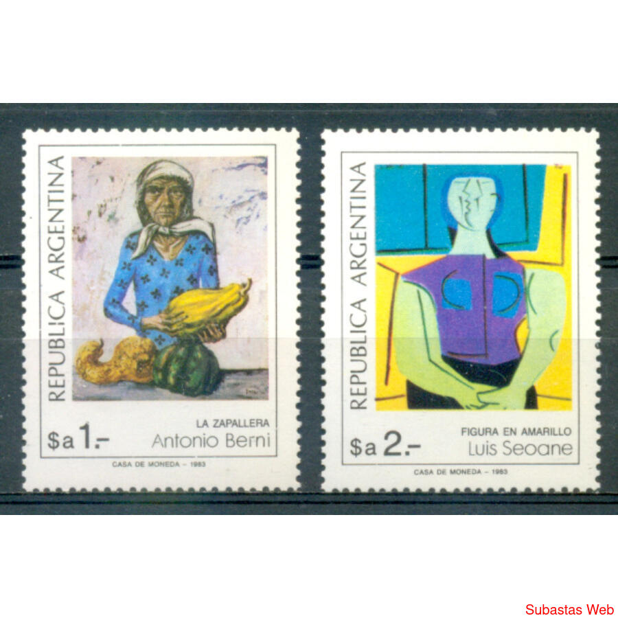 ARGENTINA GJ12126/2127 PINTURA ARGENTINA SERIE COMPLETA MINT