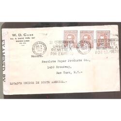 ARGENTINA 1942 SOBRE CIRCULADO NUMERO 82A