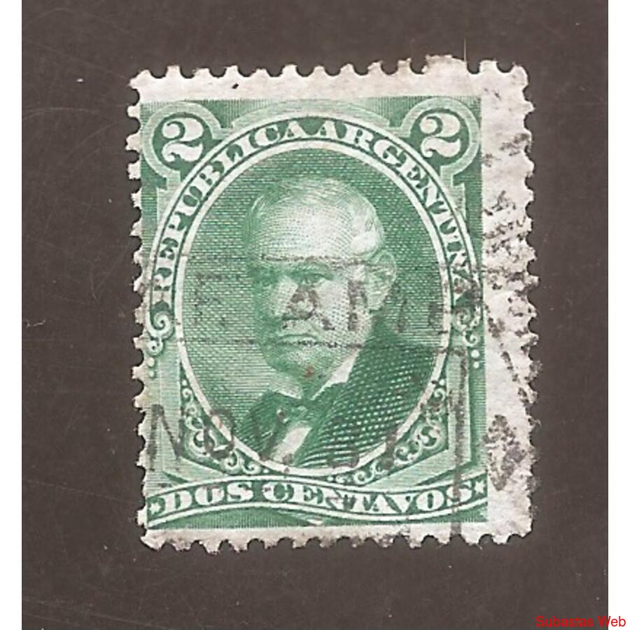 ARGENTINA 1877(37) PROCERES: VICENTE LOPEZ   TIPO  I USADA