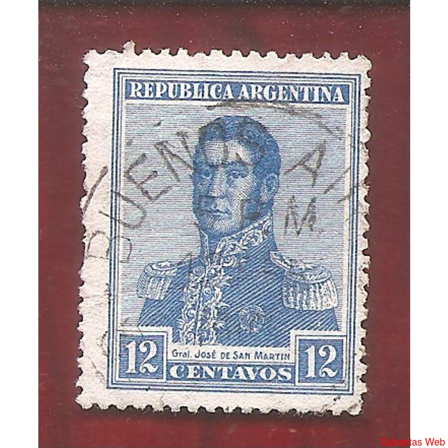 ARGENTINA 1917(219I) SAN MARTIN EN RECUADRO  HH  USADA
