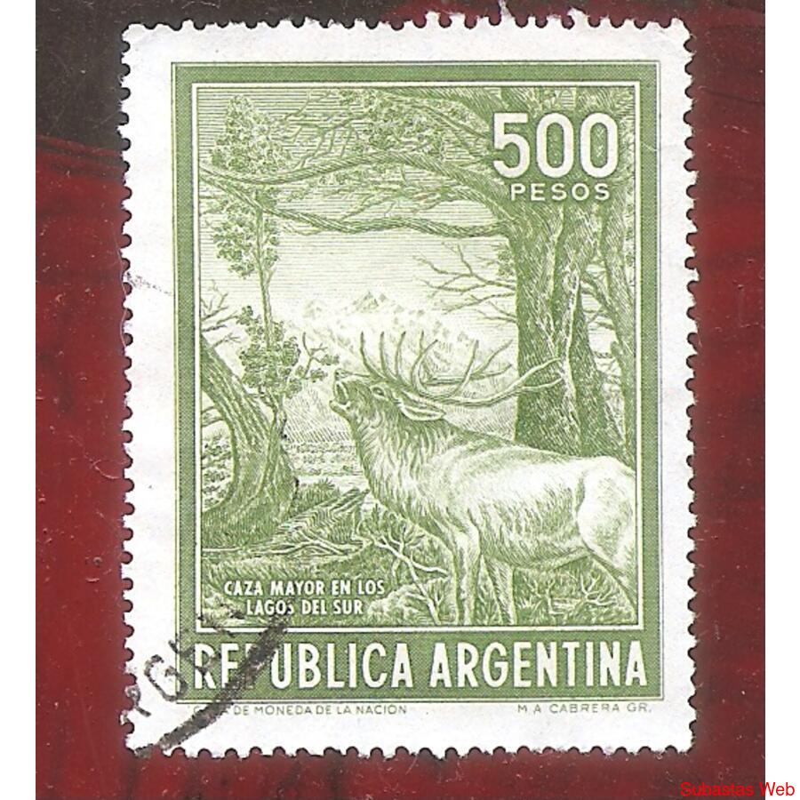 ARGENTINA 1966(735)  CAZA MAYO: CIERVO  USADA