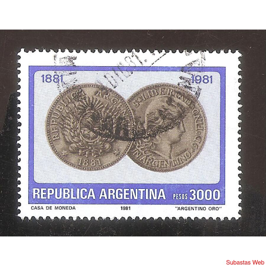 ARGENTINA 1981(1321) 1ERA.  ACUÑACION DE MONEDAS USADA