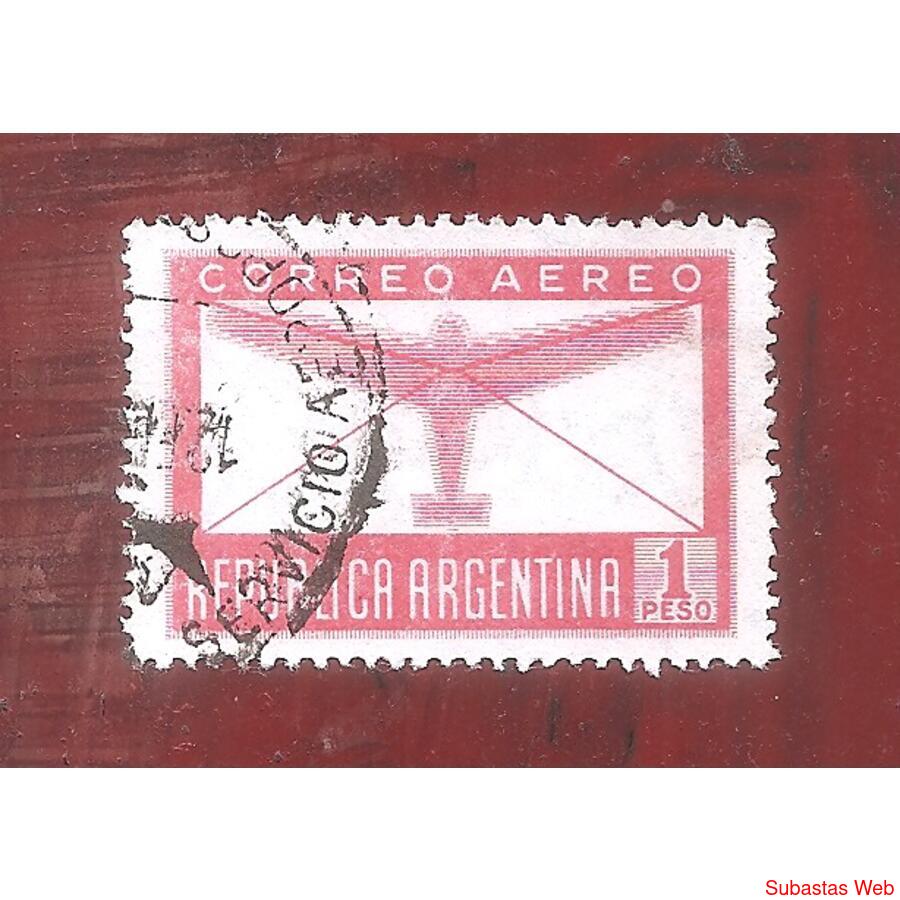 ARGENTINA 1942(A26A) AEREO EMISION DEFINITIVA. OFFSET USADA