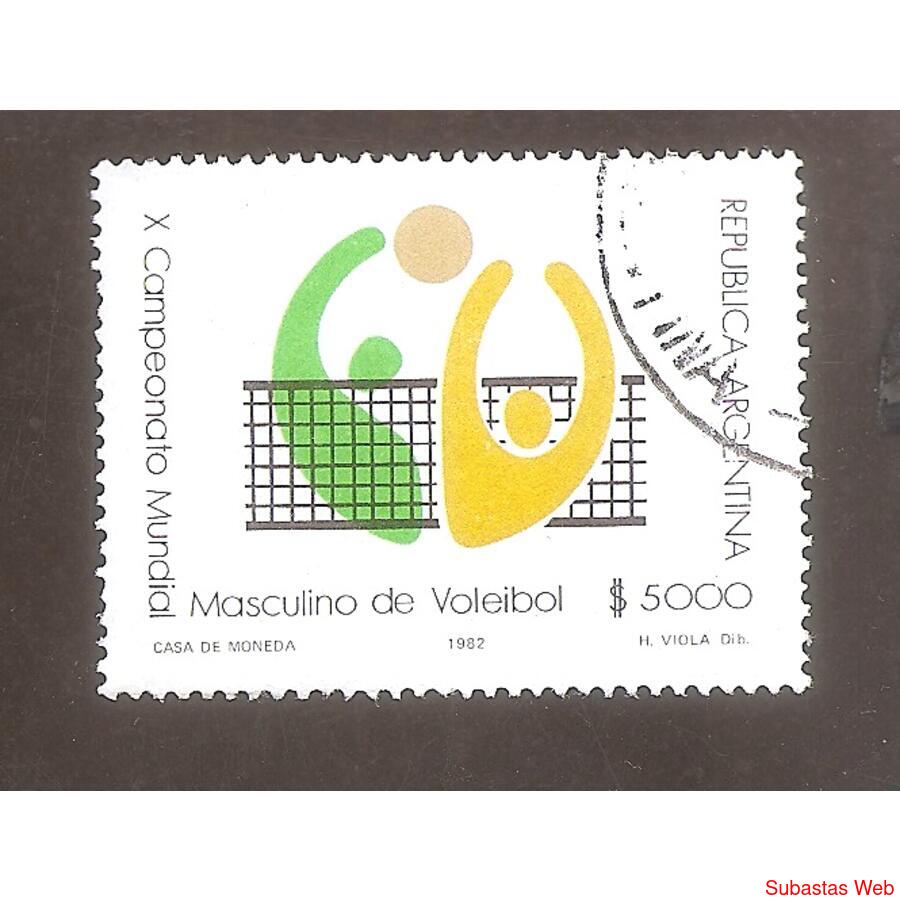 ARGENTINA 1982(1371) MUNDIAL DE VOLEIBOL  USADA
