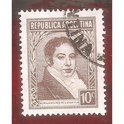 ARGENTINA 1939(MT395Y)  RIVADAVIA  TIPO III   USADA