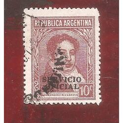 AEGENTINA 1939(MT395Ia-342F)  RIVADAVIA TIPO IV  FILI RR, SO