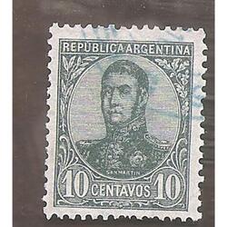 ARGENTINA 1908(139) SAN MARTIN EN OVALO C/FILI USADA