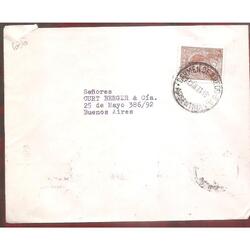 ARGENTINA 1939 SOBRE CIRCULADO NUMERO  63G