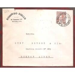 ARGENTINA 1939 SOBRE CIRCULADO NUMERO 63H