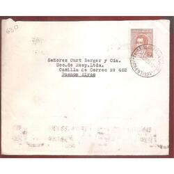ARGENTINA 1939  SOBRE CIRCULADO NUMERO  63O