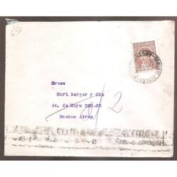ARGENTINA 1939  SOBRE CIRCULADO NUMERO  63P