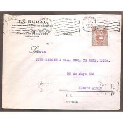 ARGENTINA  1939  SOBRE CIRCULADO NUMERO  63Y
