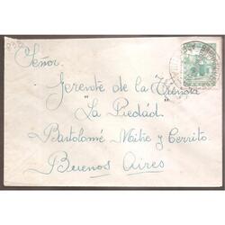 ARGENTINA 1943 SOBRE CIRCULADO NUMERO  83B