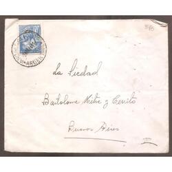 ARGENTINA 1944  SOBRE  CIRCULADO NUMERO 84B