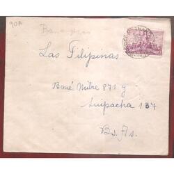 ARGENTINA 1946 SOBRE CIRCULADO NUMERO 90A