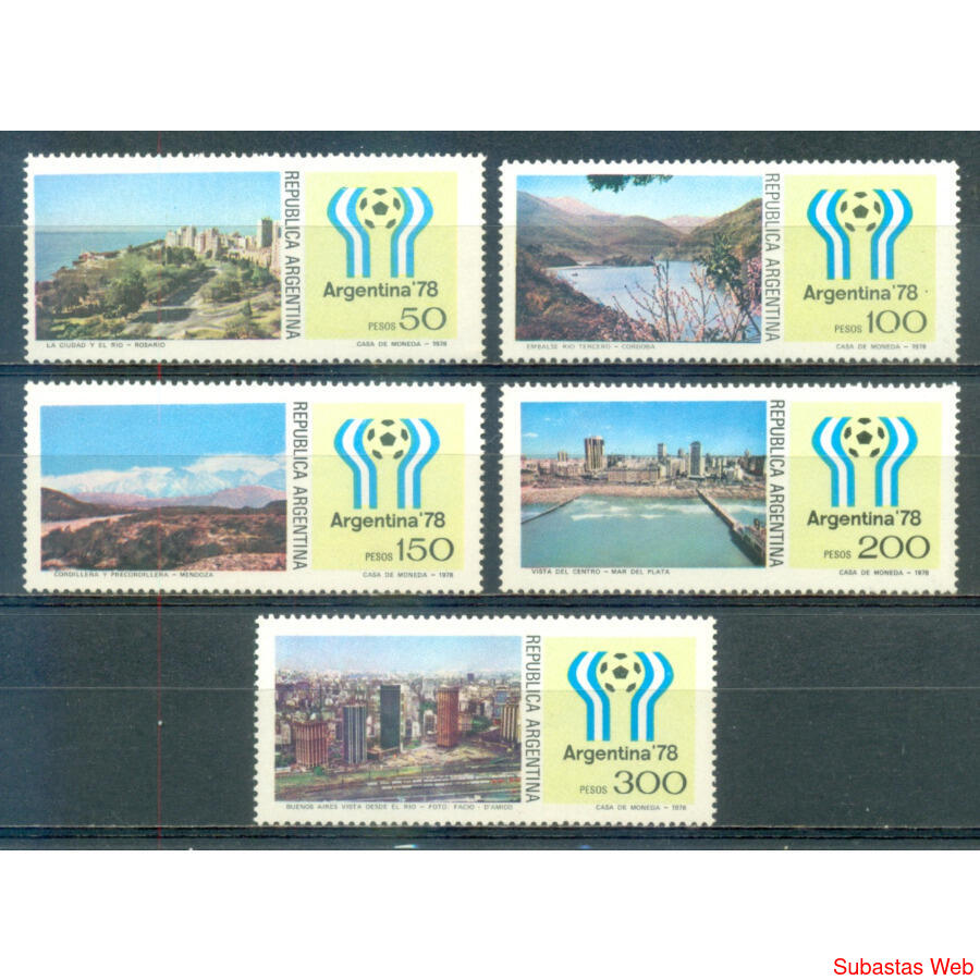 ARGENTINA GJ1806 /1810 SEDES MUNDIAL DE FUTBOL. SERIE MINT