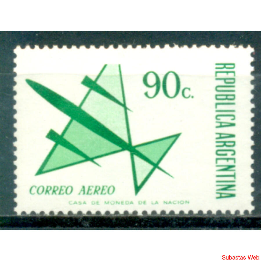 ARGENTINA GJ1577 AVIONCITO de 90 cent EJEMPLAR MINT U$2.00