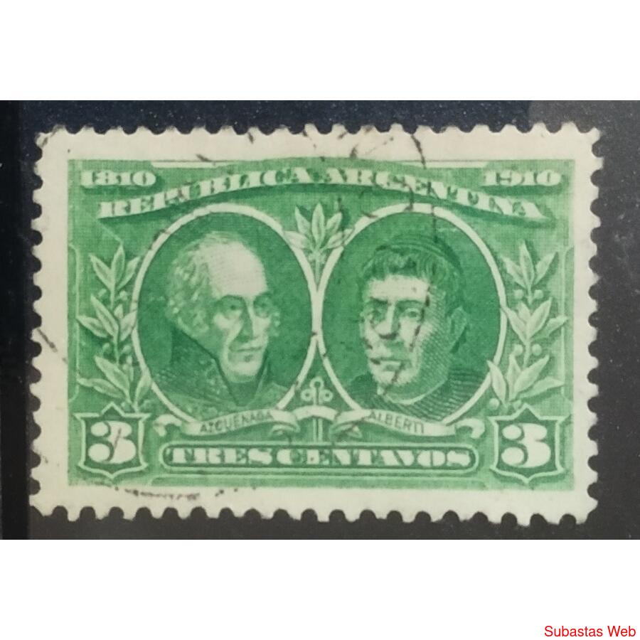 ARGENTINA AÑO 1910, GJ 303, USADA