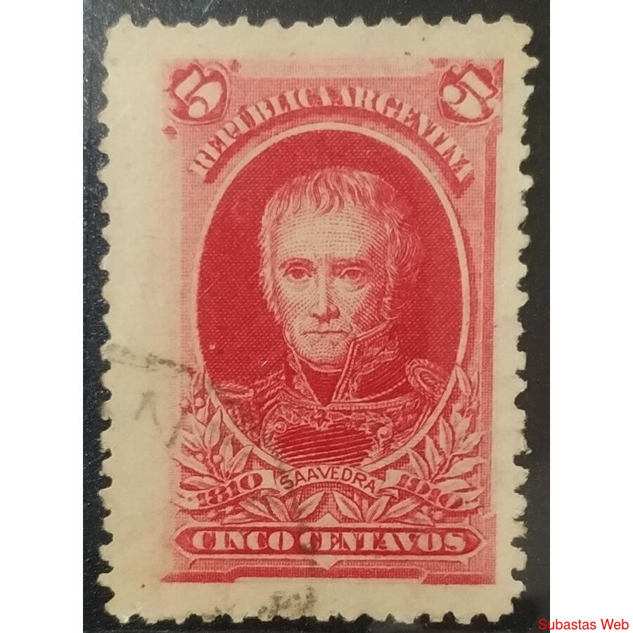 ARGENTINA AÑO 1910, GJ 305, USADA