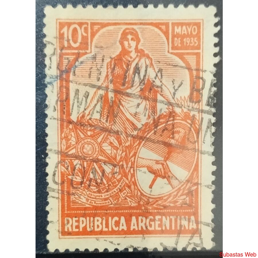 ARGENTINA AÑO 1935, GJ 733, USADA