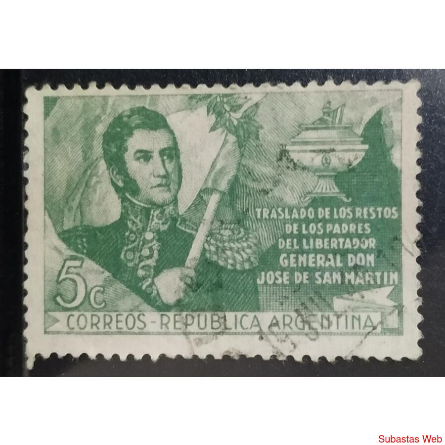 ARGENTINA AÑO 1947, GJ 952, USADA