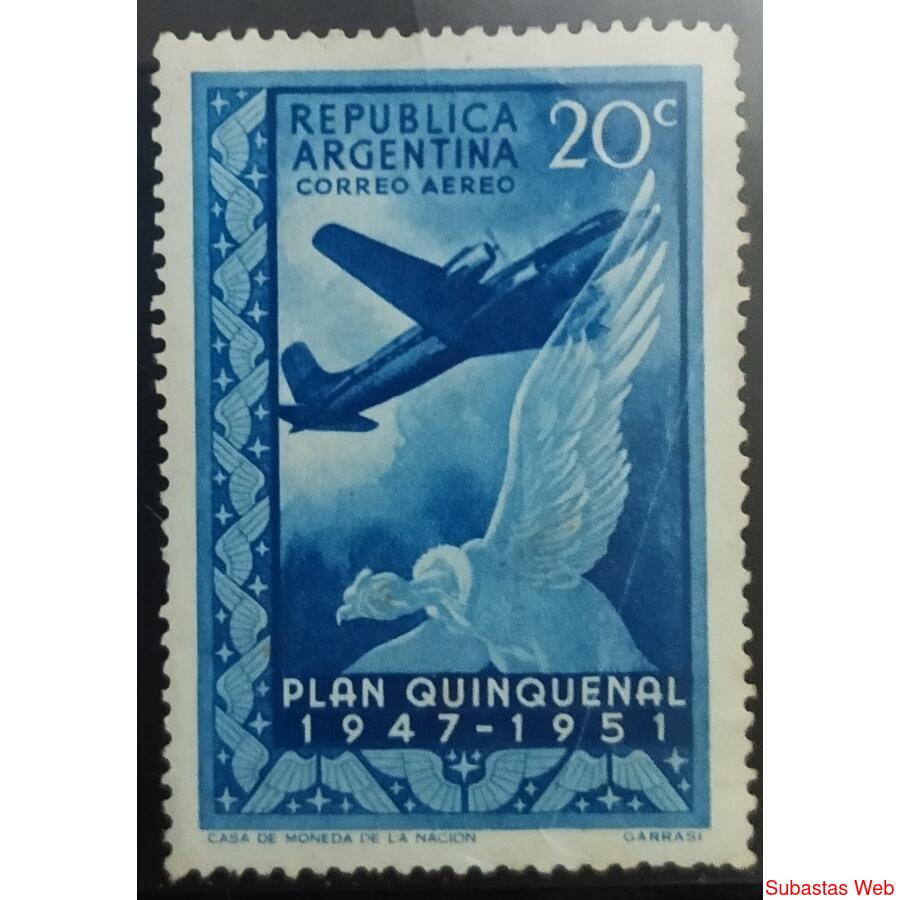 ARGENTINA AÑO 1951, GJ 998, NCGRB