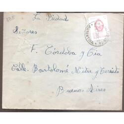 ARGENTINA 1943  SOBRE CIRCULADO  NUMERO  83E