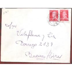 ARGENTINA  1957  SOBRE CIRCULADO NUMERO  126J