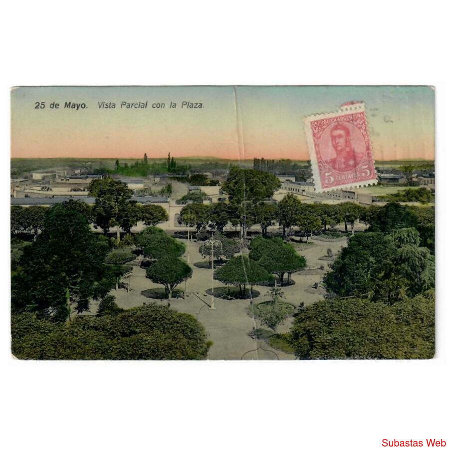 ARGENTINA • 25 de Mayo • Vista Parcial con la Plaza • 1909