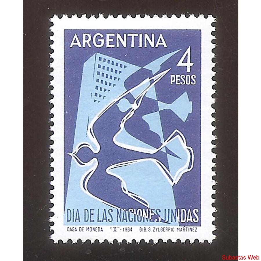 ARGENTINA  1964(MT692) DIA DE LAS NACIONES UNIDAS MINT