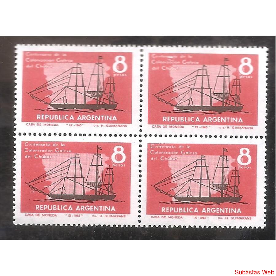 ARGENTINA 1965(MT719)  CUADRITO COLONIZACION GALESA  MINT
