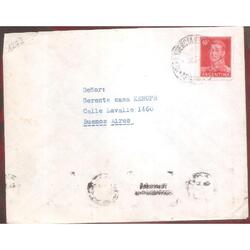 ARGENTINA  1957  SOBRE CIRCULADO NUMERO 127I