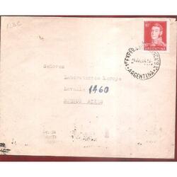 ARGENTINA  1958  SOBRE CIRCULADO  NUMERO  128C