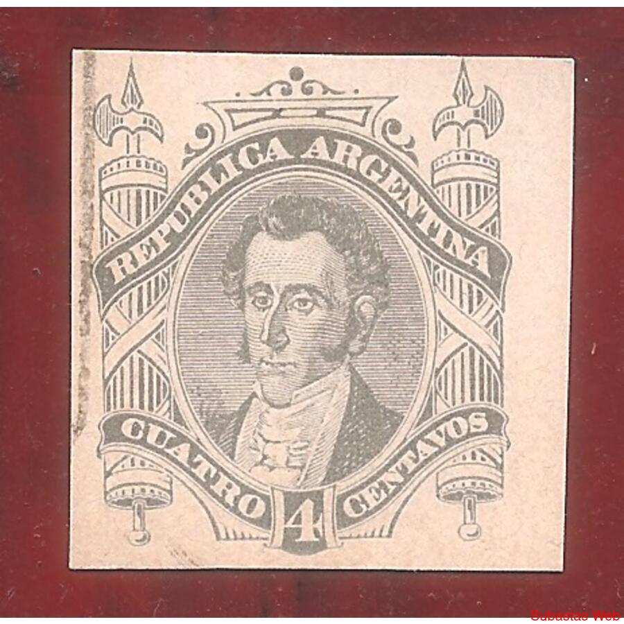 ARGENTINA 1878(TAR1) ESTABAN DE LUCA DE 4 CTV, TARJETA POSTA